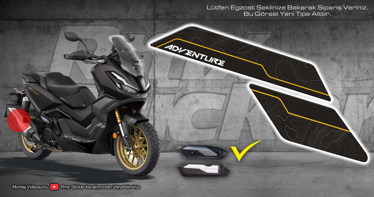 Honda Adv 350 Uyumlu Egzost Tankpad (Yeni Tip)
