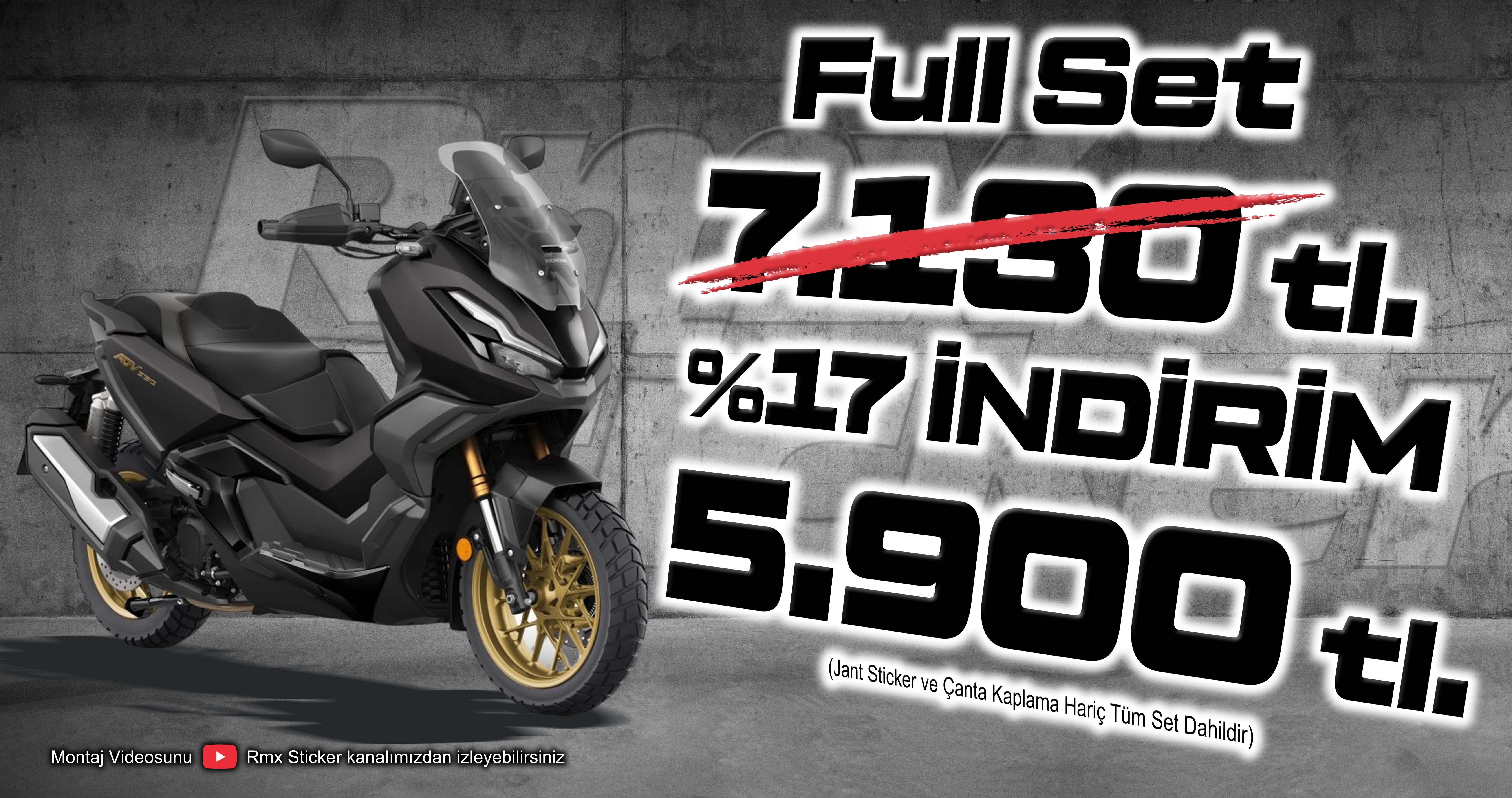 Honda Adv 350 Uyumlu Full Tankpad ve Sticker Seti