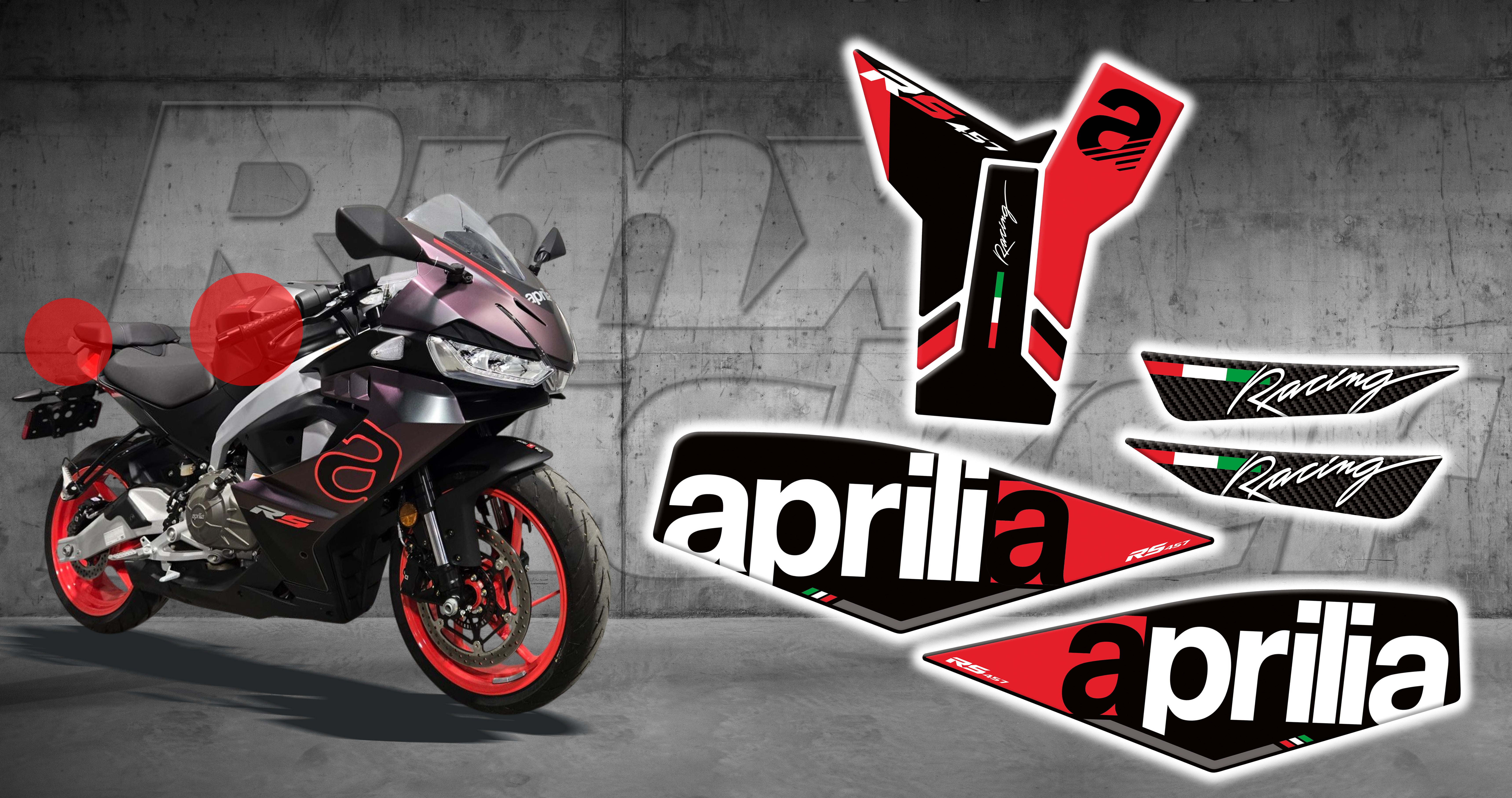 Aprilia RS 457 Uyumlu Tankpad Seti